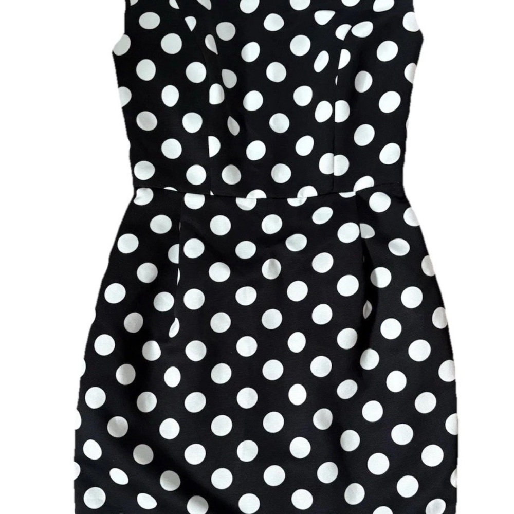 Helene Berman Black and White Polka Dot Mini Dress